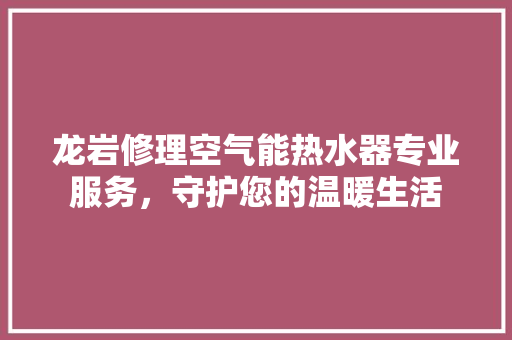 龙岩修理空气能热水器专业服务，守护您的温暖生活