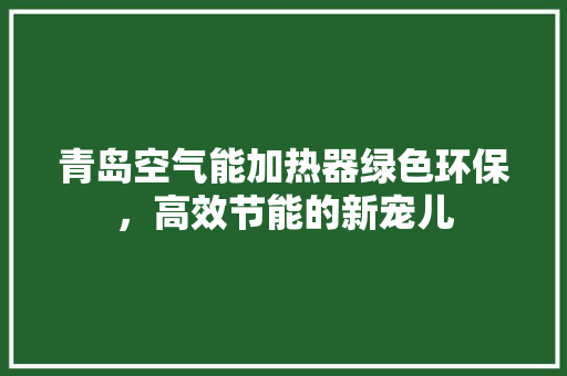 青岛空气能加热器绿色环保，高效节能的新宠儿