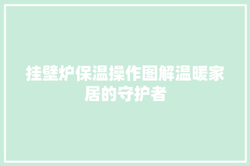 挂壁炉保温操作图解温暖家居的守护者