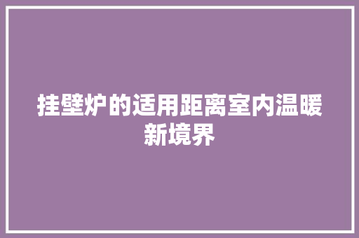 挂壁炉的适用距离室内温暖新境界