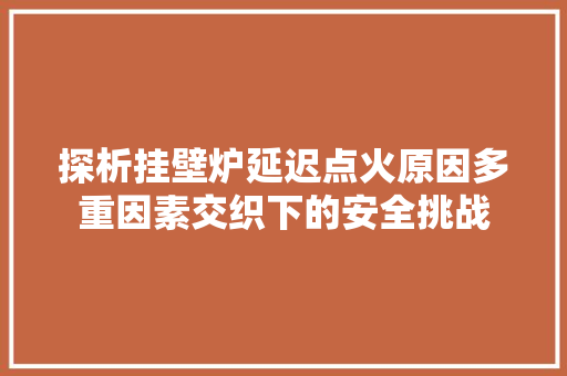 探析挂壁炉延迟点火原因多重因素交织下的安全挑战