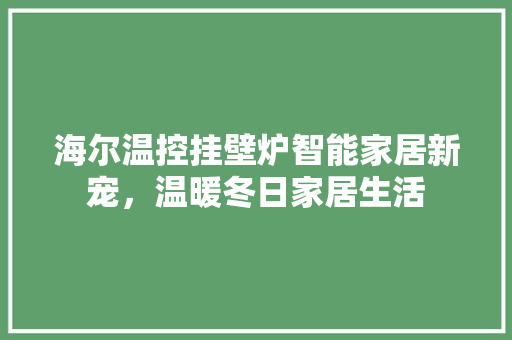 海尔温控挂壁炉智能家居新宠，温暖冬日家居生活
