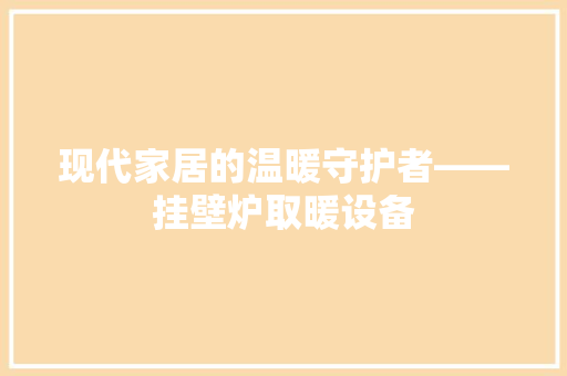 现代家居的温暖守护者——挂壁炉取暖设备