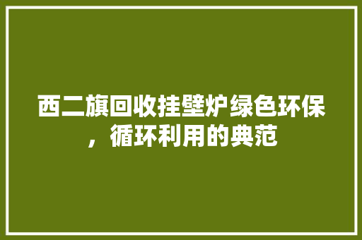 西二旗回收挂壁炉绿色环保，循环利用的典范