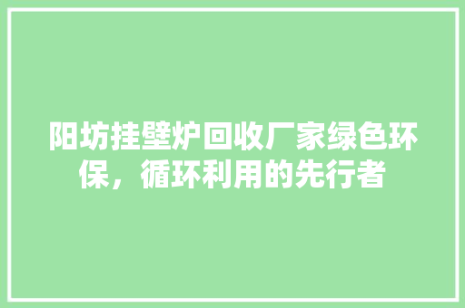 阳坊挂壁炉回收厂家绿色环保，循环利用的先行者