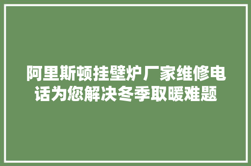 阿里斯顿挂壁炉厂家维修电话为您解决冬季取暖难题