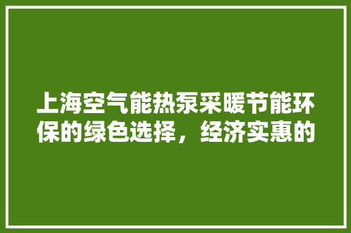 上海空气能热泵采暖节能环保的绿色选择，经济实惠的采暖方法