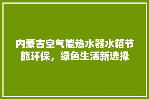 内蒙古空气能热水器水箱节能环保，绿色生活新选择