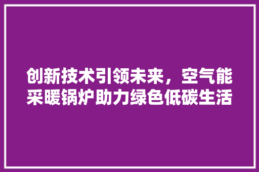 创新技术引领未来，空气能采暖锅炉助力绿色低碳生活