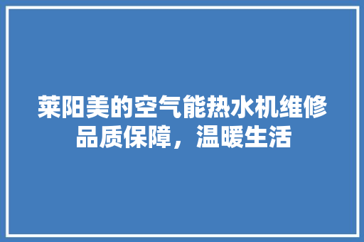 莱阳美的空气能热水机维修品质保障，温暖生活 厨房维修