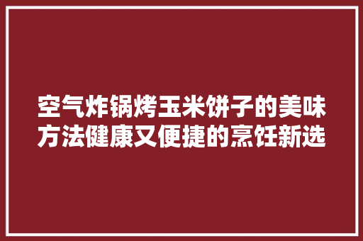 空气炸锅烤玉米饼子的美味方法健康又便捷的烹饪新选择