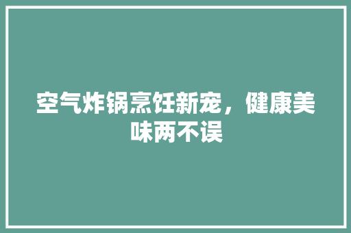 空气炸锅烹饪新宠，健康美味两不误