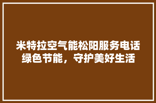 米特拉空气能松阳服务电话绿色节能，守护美好生活