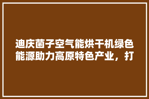 迪庆菌子空气能烘干机绿色能源助力高原特色产业，打造现代化烘干新标杆