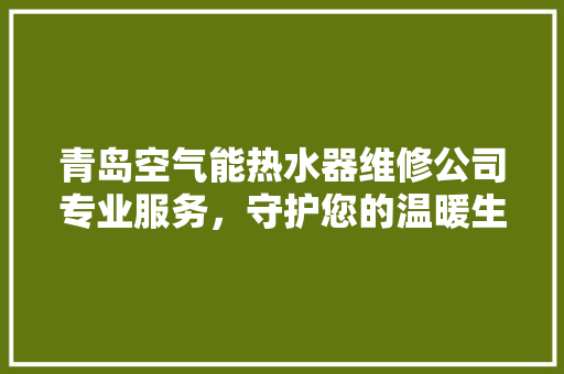 青岛空气能热水器维修公司专业服务，守护您的温暖生活