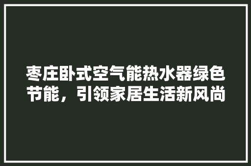 枣庄卧式空气能热水器绿色节能，引领家居生活新风尚
