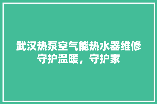 武汉热泵空气能热水器维修守护温暖，守护家