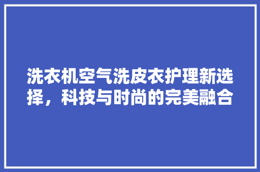 洗衣机空气洗皮衣护理新选择，科技与时尚的完美融合