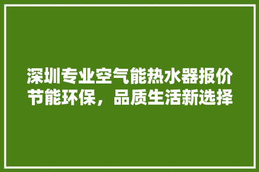 深圳专业空气能热水器报价节能环保，品质生活新选择 厨房维修