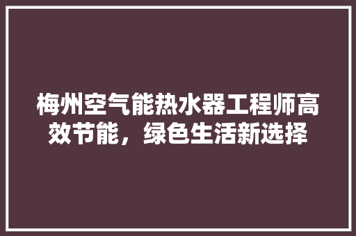 梅州空气能热水器工程师高效节能，绿色生活新选择