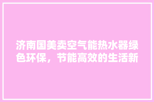 济南国美卖空气能热水器绿色环保，节能高效的生活新选择