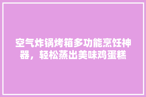 空气炸锅烤箱多功能烹饪神器，轻松蒸出美味鸡蛋糕