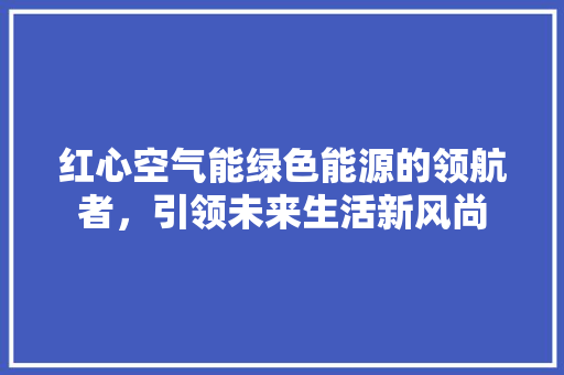 红心空气能绿色能源的领航者，引领未来生活新风尚 综合便民