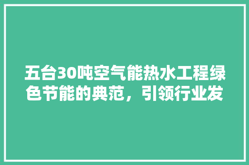 五台30吨空气能热水工程绿色节能的典范，引领行业发展新潮流 厨房维修