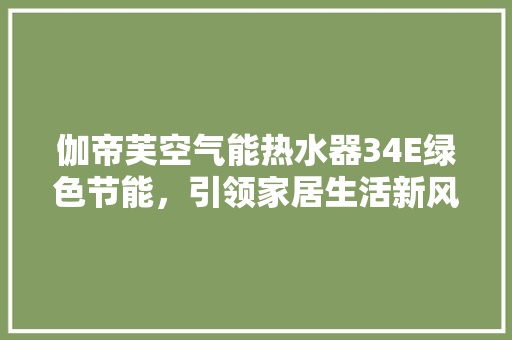 伽帝芙空气能热水器34E绿色节能，引领家居生活新风尚