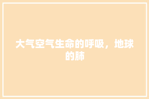 大气空气生命的呼吸，地球的肺