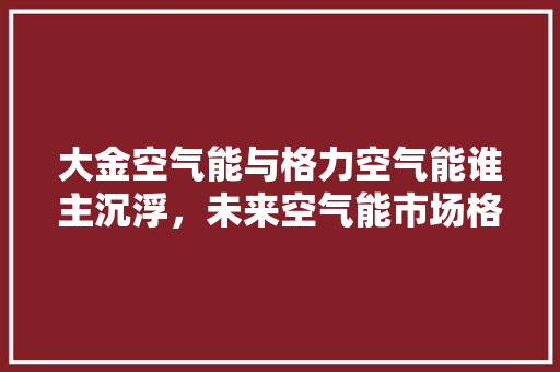 大金空气能与格力空气能谁主沉浮，未来空气能市场格局展望