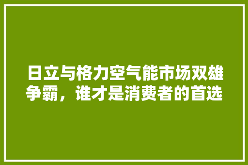 日立与格力空气能市场双雄争霸，谁才是消费者的首选