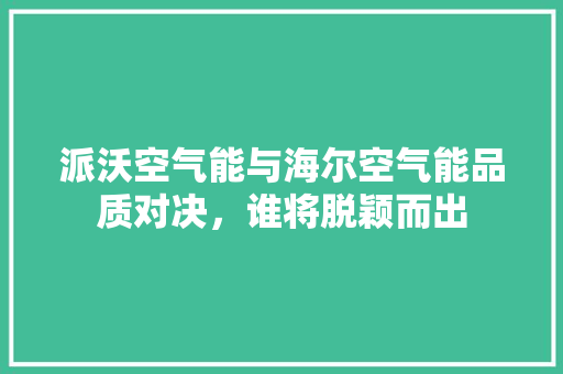 派沃空气能与海尔空气能品质对决，谁将脱颖而出