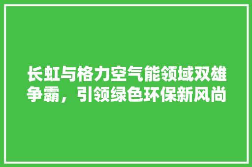 长虹与格力空气能领域双雄争霸，引领绿色环保新风尚 墙体维修
