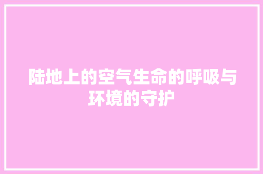 陆地上的空气生命的呼吸与环境的守护