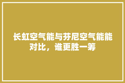 长虹空气能与芬尼空气能能对比，谁更胜一筹