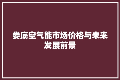 娄底空气能市场价格与未来发展前景