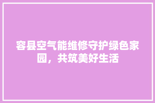 容县空气能维修守护绿色家园，共筑美好生活 厨房维修
