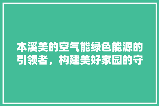本溪美的空气能绿色能源的引领者，构建美好家园的守护者