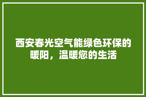 西安春光空气能绿色环保的暖阳，温暖您的生活