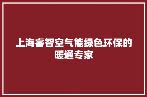 上海睿智空气能绿色环保的暖通专家 家电维修