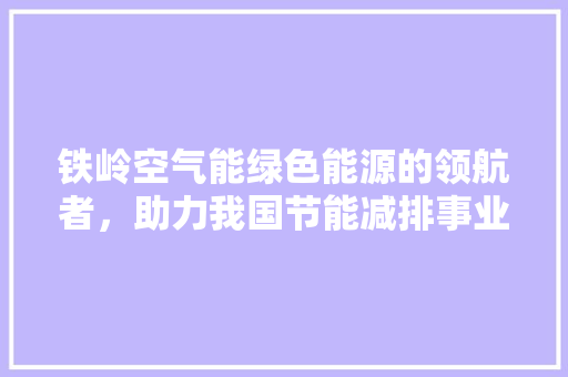 铁岭空气能绿色能源的领航者，助力我国节能减排事业