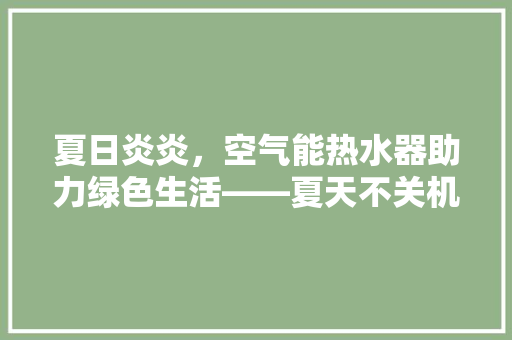 夏日炎炎，空气能热水器助力绿色生活——夏天不关机，节能环保两不误