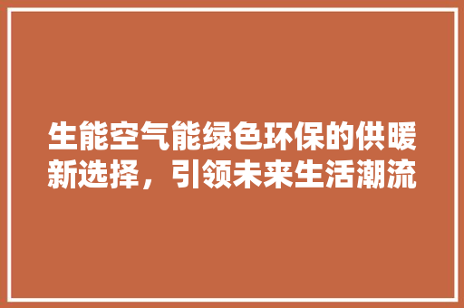 生能空气能绿色环保的供暖新选择，引领未来生活潮流 墙体维修