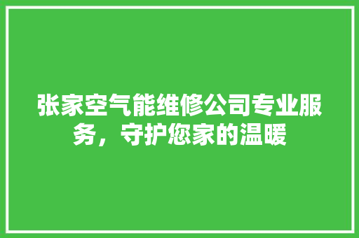 张家空气能维修公司专业服务，守护您家的温暖