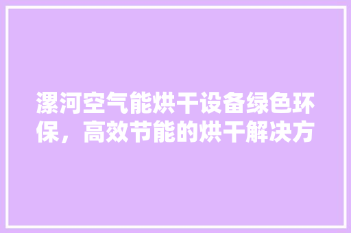漯河空气能烘干设备绿色环保，高效节能的烘干解决方法