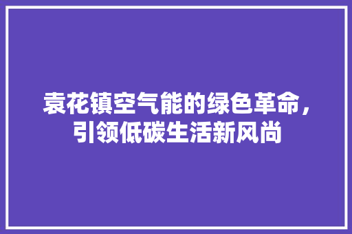 袁花镇空气能的绿色革命，引领低碳生活新风尚 汽车维修