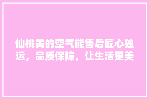 仙桃美的空气能售后匠心独运，品质保障，让生活更美好 厨房维修
