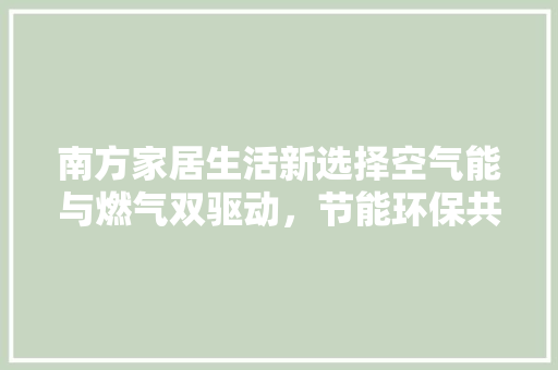 南方家居生活新选择空气能与燃气双驱动，节能环保共舞
