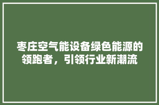 枣庄空气能设备绿色能源的领跑者，引领行业新潮流